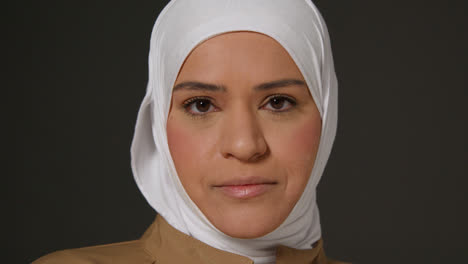 Close-Up-Studio-Head-And-Shoulders-Portrait-Of-Muslim-Woman-Wearing-Hijab-1
